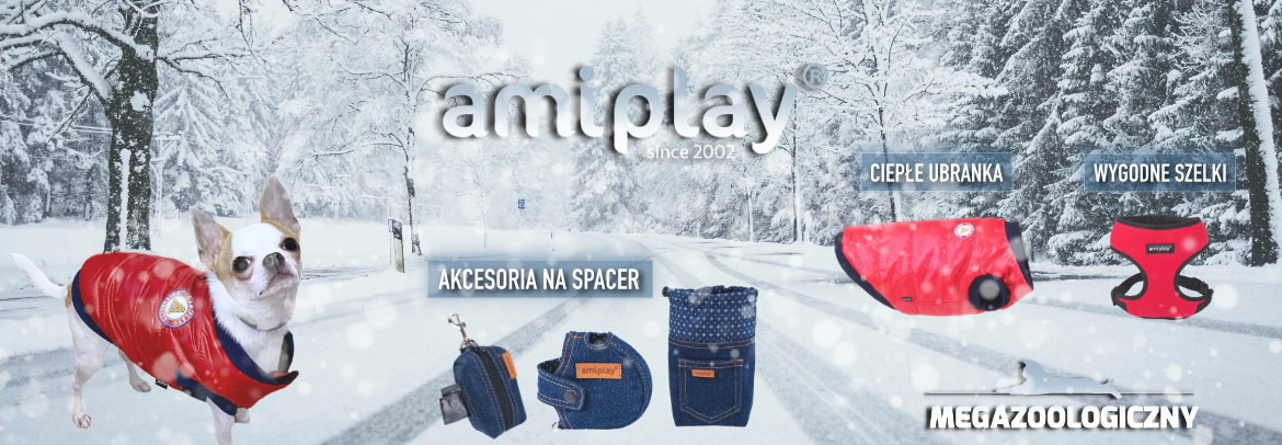 ZIMA - Zimowe kurtki, sweterki i akcesoria amiplay dla psa najtaniej w Megazoologiczny.pl