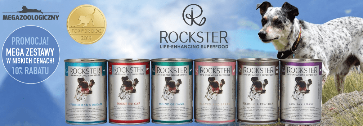 Karmy Rockster dla psa w promocji - odbierz 10% rabatu kupując zestaw!