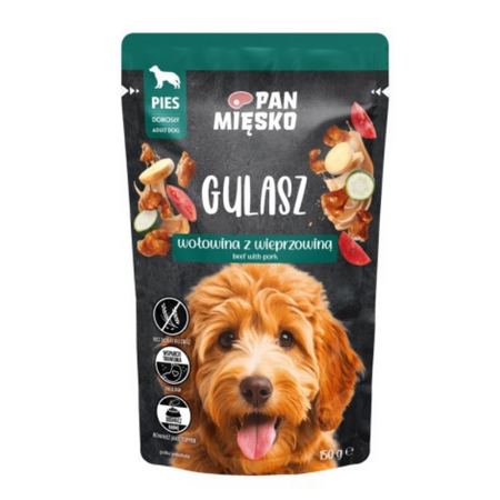 Pan Mięsko Gulasz Wołowina z wieprzowiną (dorosły) 150g Karma mokra dla psa