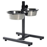 STOJAK REGULOWANY Z MISKAMI 2x1.8L