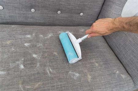 Rolka do sierści XXL, biała/turkus, silikon, 20x30cm