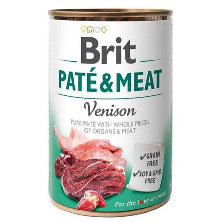 Brit pate & meat venison dla psa 400 g