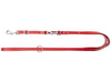 Dingo Smycz skórzana przedłużana nitowana 2x110-200cm czerwona