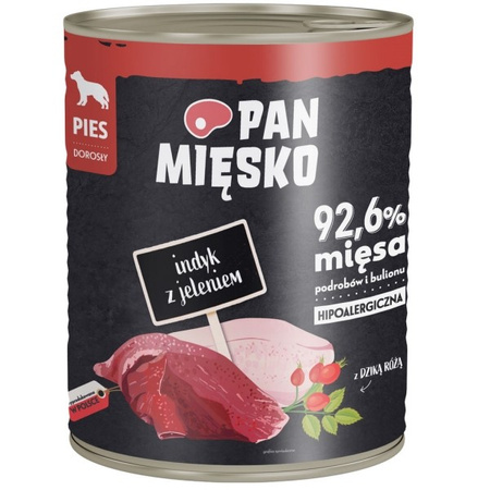 Pan Mięsko indyk z jeleniem dla psa 800 g