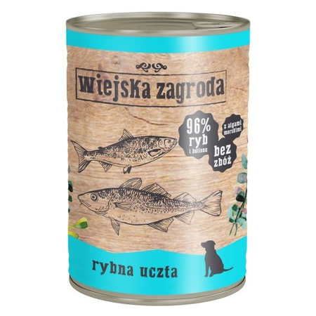 Wiejska zagroda karma rybna uczta dla psa 200 g, 400 g