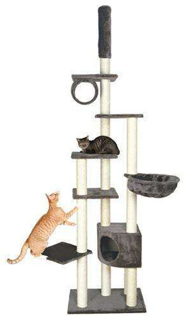 Madrid, drapak stojący, dla kota, szary, 245-270cm, 2 kartony