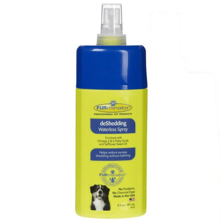 *- furminator suchy szampon dla psów zmniejszający linienie - 250 ml