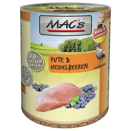 Mac's puszka dla kota indyk z borówką 400 g