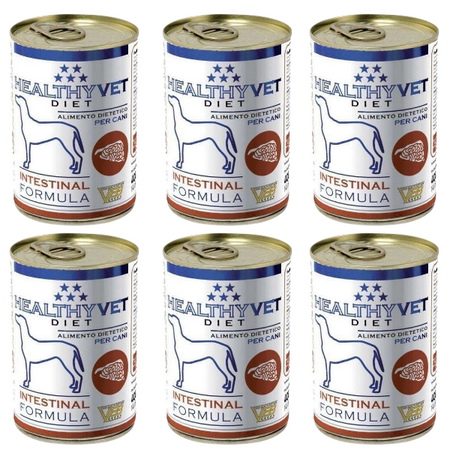 ZESTAW Healthy Vet Diet Pies Intestinal Formula puszka 6 x 400g