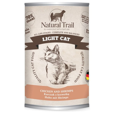 Natural trail light cat kurczak z krewetką dla kota 200 g, 400 g