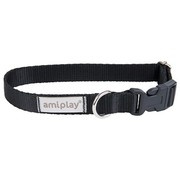 amiplay Samba czarna obroża regulowana XL