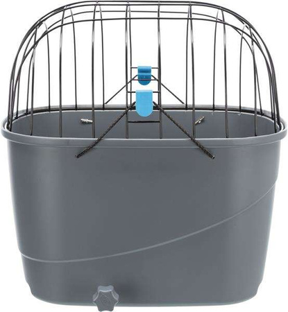 Kosz rowerowy na bagażnik, szary, 36 × 47 × 46 cm