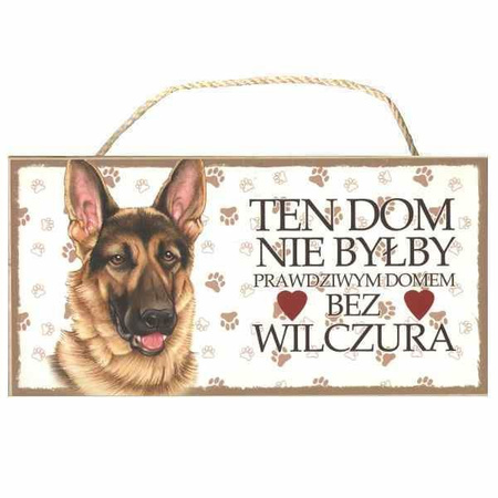 Tabliczka ozdobna dekoracyjna wilczur 25x12,5 cm