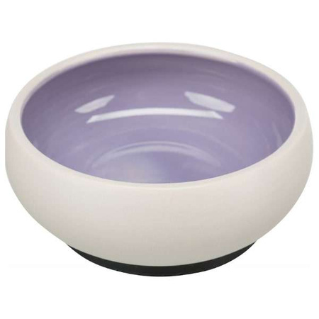 Miska, dla kota, ceramiczna, 0.6 l/o 14 cm, z gumową podstawą, różne kolory