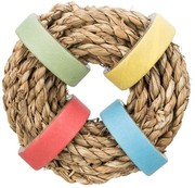 Zabawka naturalna, dla kawii domowych/królików, trawa morska/tektura, śr.8 cm