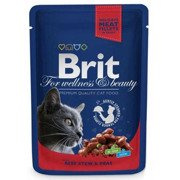 Brit cat for wellness & beauty wołowina z groszkiem 100g