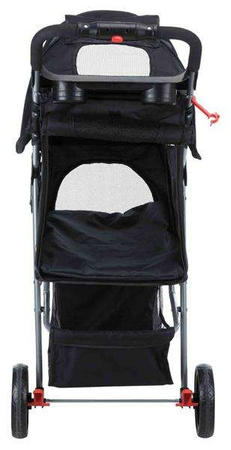 Wózek dla zwierząt, 47 × 100 × 80 cm, czarny