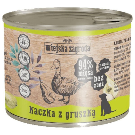 Wiejska zagroda karma kaczka z gruszką dla psa 200 g, 400 g