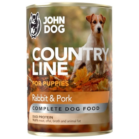 John Dog Country Line Junior królik i wieprzowina 400 g