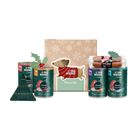 Pan Mięsko Zestaw prezentowy dla psa Świąteczny prezent (dorosły) 1,83 kg