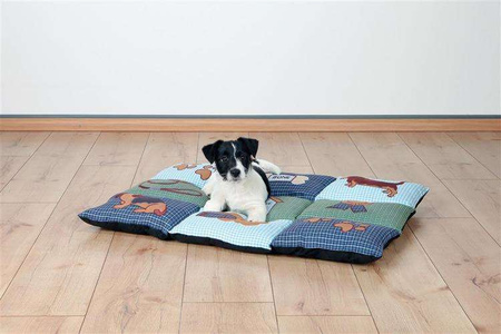 Trixie koc patchworkowy , 80 × 55 cm, niebiesko/zielony