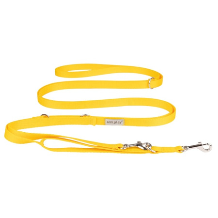 amiplay Samba 8in1 żółta smycz regulowana M