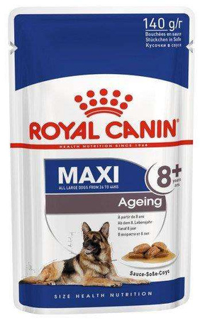 Royal canin maxi ageing 8+ karma mokra w sosie dla psów dojrzałych, po 8 roku życia, ras dużych saszetka 140g