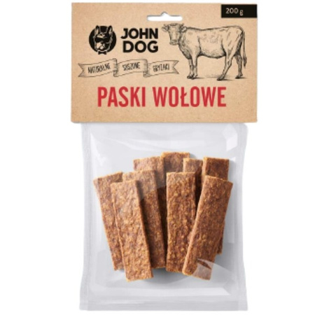 John Dog paski wołowe dla psa 200 g