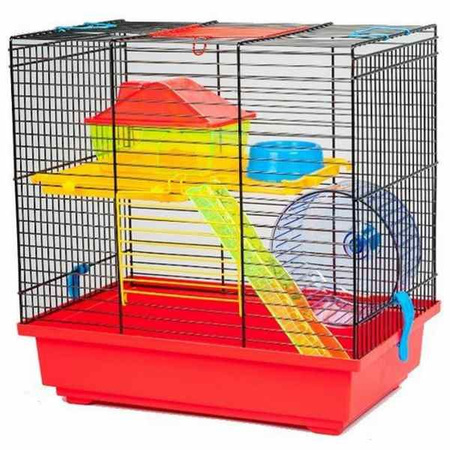 Inter-zoo klatka teddy + plastic dla myszy 36x24x36 cm