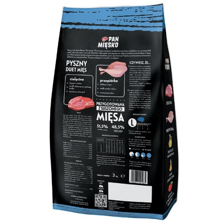 Pan Mięsko cielęcina z przepiórką dla szczeniąt L 3 kg