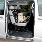 MATA DO SAMOCHODU 1.40 × 1.45 m, CZARNO/BEŻOWA