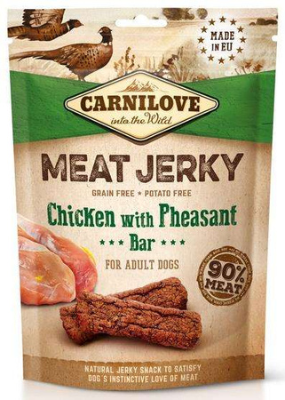 Carnilove jerky chicken & pheasant bar 100g