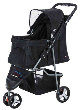 Wózek dla zwierząt, 47 × 100 × 80 cm, czarny