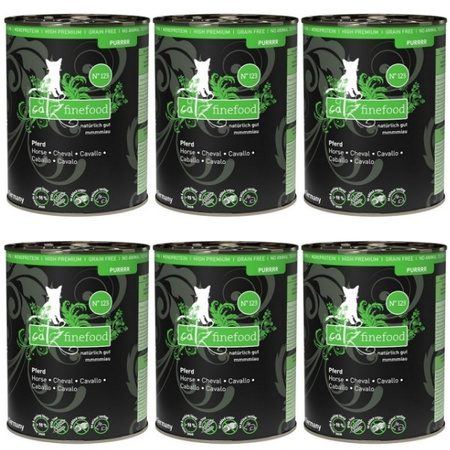 ZESTAW Catz Finefood Purrrr N.123 Konina 400 g x 6 szt