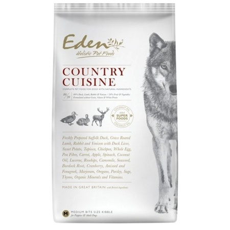 Eden country cuisine s karma kaczka, jagnięcina, królik, dziczyzna dla psa 2kg, 6kg