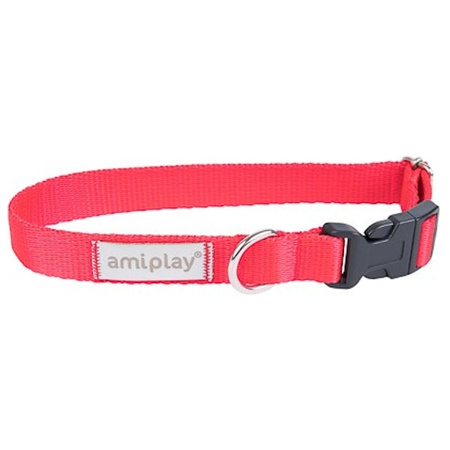 amiplay Samba czerwona obroża regulowana XS