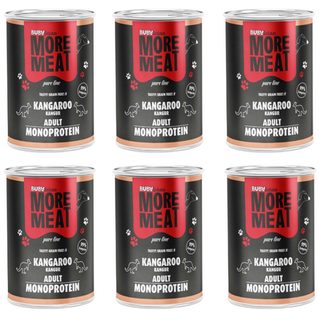 ZESTAW BUBAlicious More Meat mono Pure Kangur 6 x 400 g