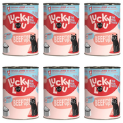 ZESTAW Lucky Lou Lifestage Adult drób i wołowina 6 x 400 g