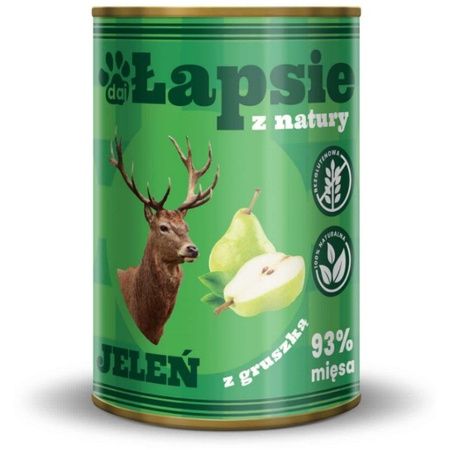 Łapsie jeleń z gruszką dla psa 400 g