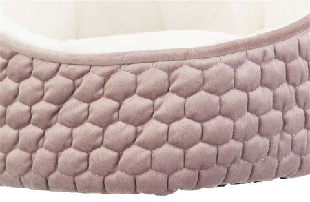 Legowisko zamknięte Livia, o 45 × 33 cm, różowe/kremowe