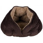 Legowisko zamknięte Malu, 47 × 27 × 41 cm, jasnobrązowo/brązowy