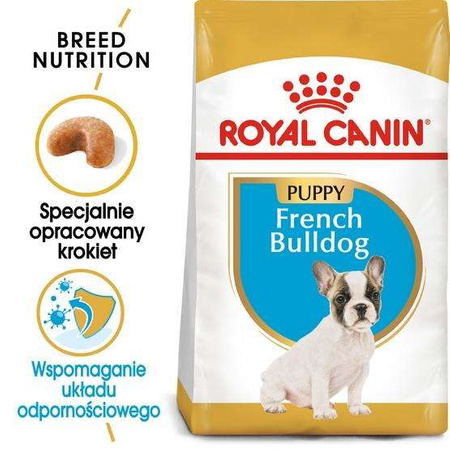 Royal Canin French Bulldog Puppy karma sucha dla szczeniąt do 12 miesiąca, rasy buldog francuski 1kg