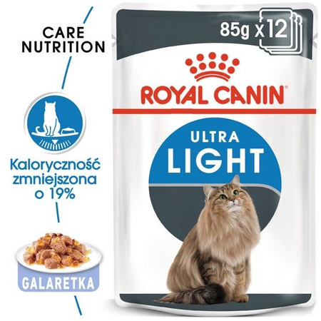 Royal Canin Ultra Light w galaretce karma mokra dla kotów dorosłych, z tendencją do nadwagi saszetka 85g