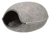 Legowisko zamknięte Luna, filc, 40 × 24 × 46 cm, jasnoszare