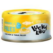 Lucky Lou Extrafood Tuńczyk z kurczakiem w bulionie puszka 70g