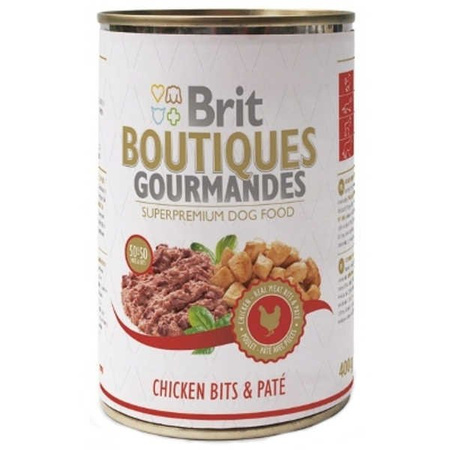 Brit boutiques gourmandes chicken bits & paté 400g