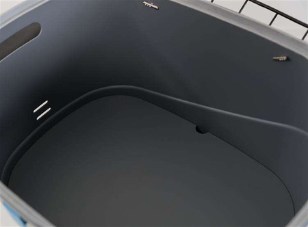 Kosz rowerowy na bagażnik, szary, 36 × 47 × 46 cm