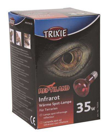 Punktowa lampa grzewcza, podczerwień, czerwona, 35 W