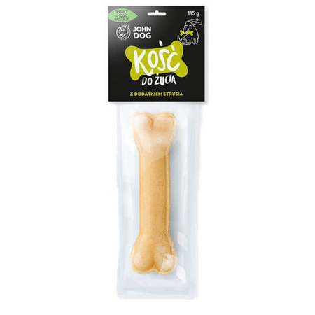 John dog kość do żucia ze strusiem dla psa 12 cm