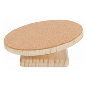 Kołowrotek - dysk, dla chomików, drewno/korek, 22 cm